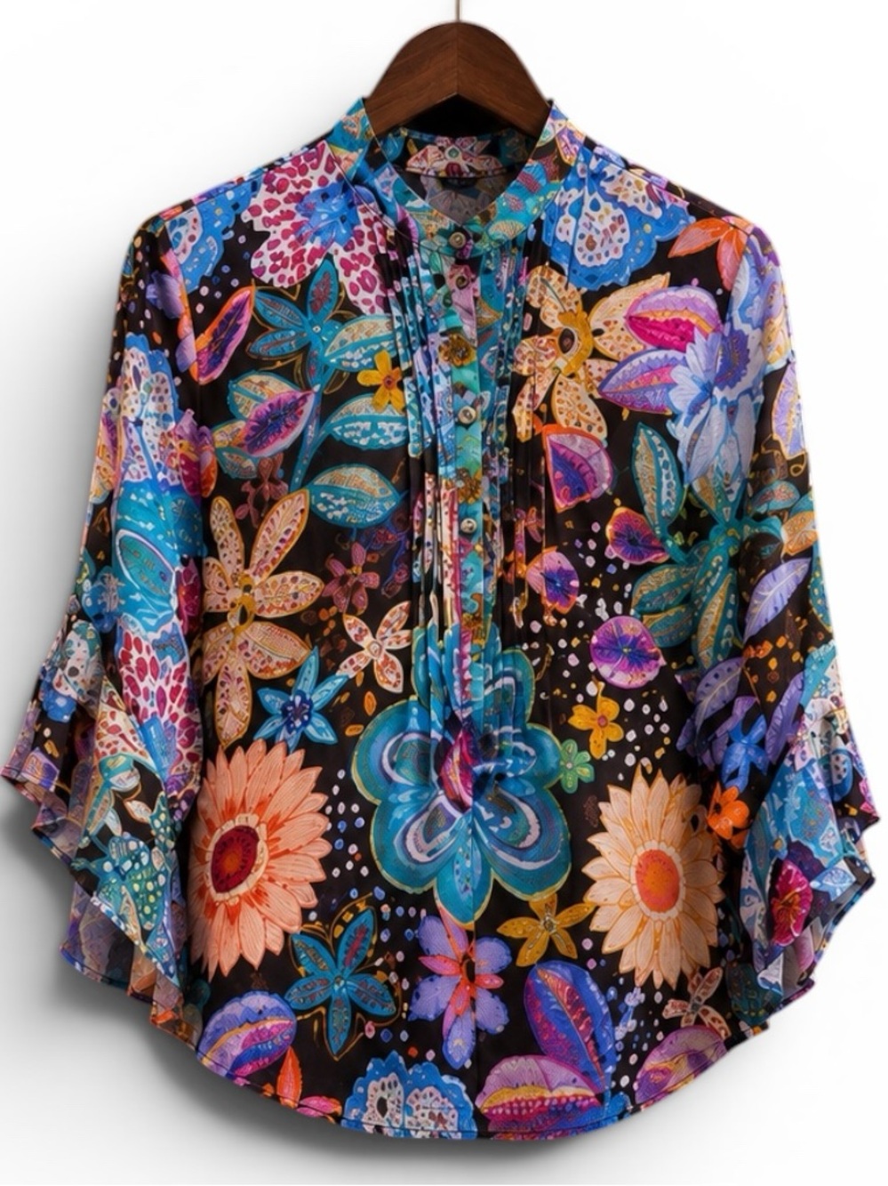 Johnny Was silk ZELLAH BLOUSE NWT